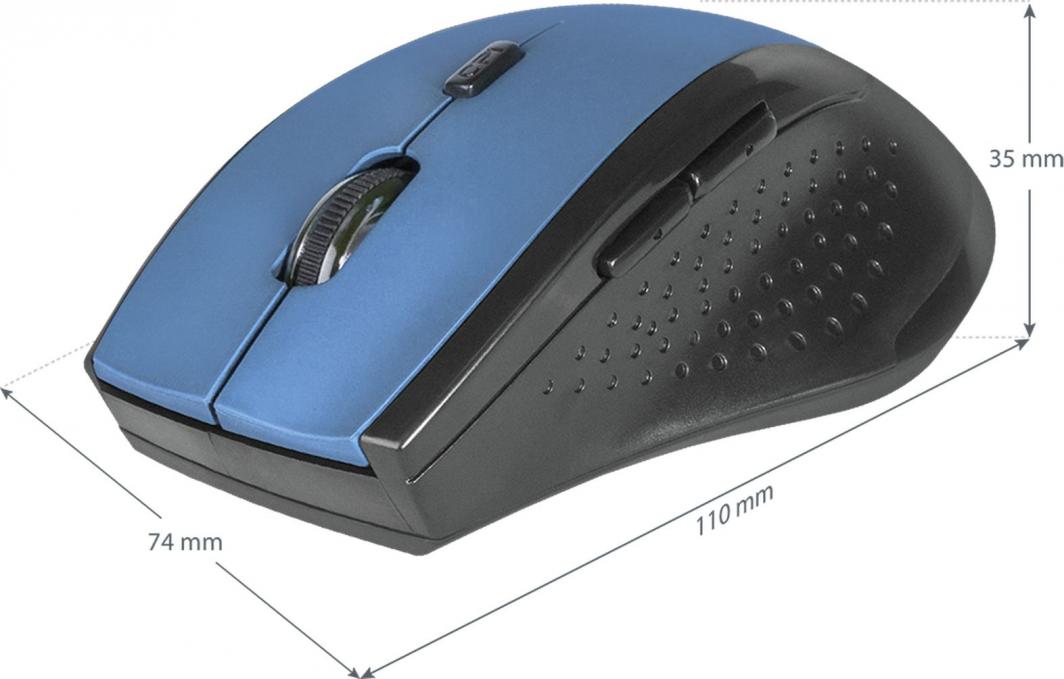 Maus Defender Accura, wireless, USB, i zi dhe i kaltërt