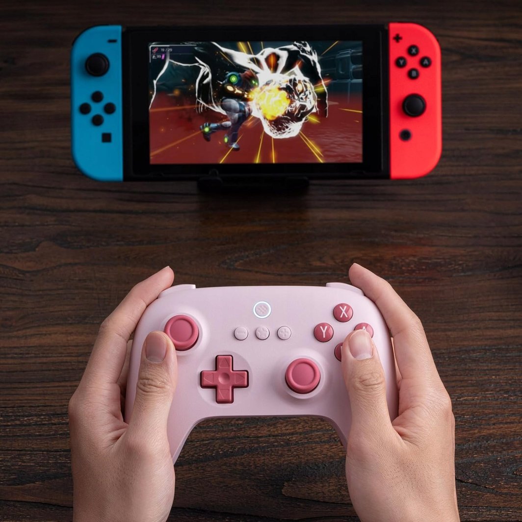 Kontroller 8BitDo Ultimate C, wireless, rozë