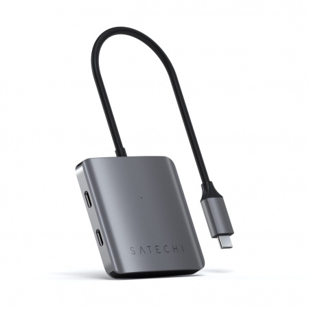 USB Hub Satechi 4-Port USB-C, i hirtë