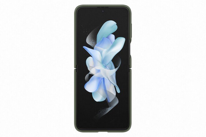 Mbrojtëse silikoni me mbajtës Samsung për Galaxy Z Flip 4, khaki