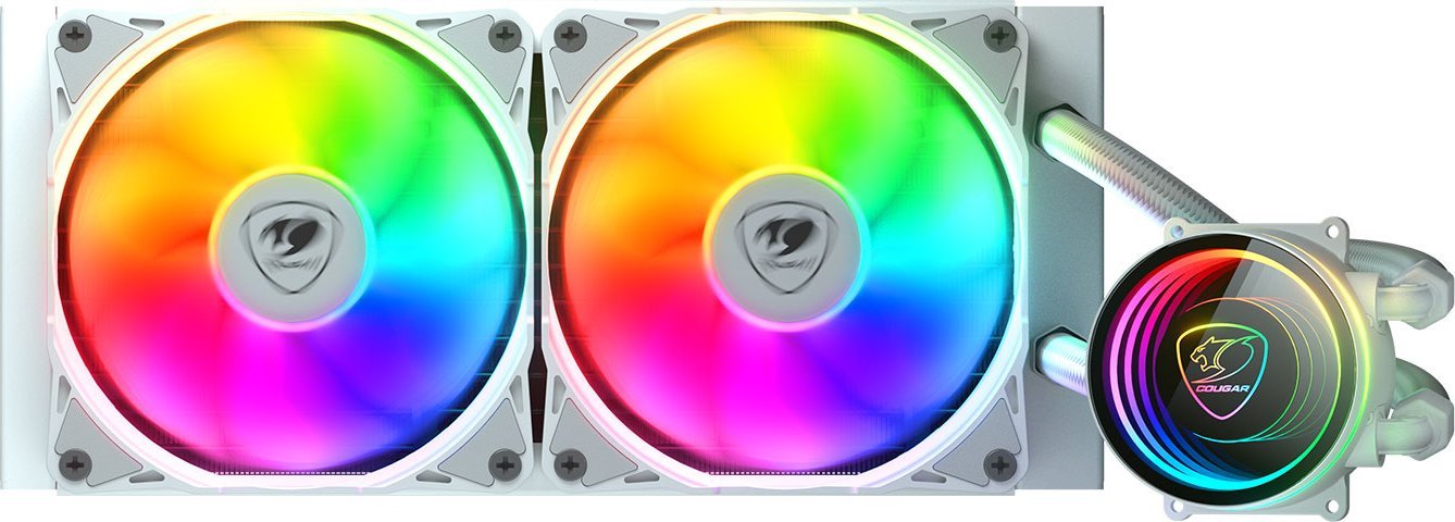 Ftohës uji CPU Cougar Poseidon Elite 360 ARGB, radiator 360 mm, LGA1700 AM4 AM5, i bardhë