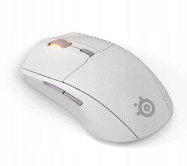 Maus gaming SteelSeries Rival 3 Wireless Gen 2, optik TrueMove Air 18K, 2.4GHz dhe Bluetooth, i bardhë