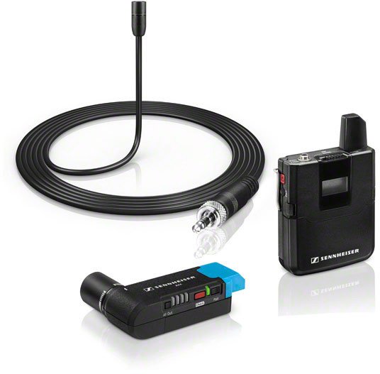 Sistem mikrofoni pa tel Sennheiser AVX ME2 SET, lavalier, për kamera, i zi