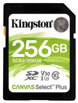 Kartelë e memories Kingston SDXC Canvas Select Plus 256GB 100MB / s UHS-I
