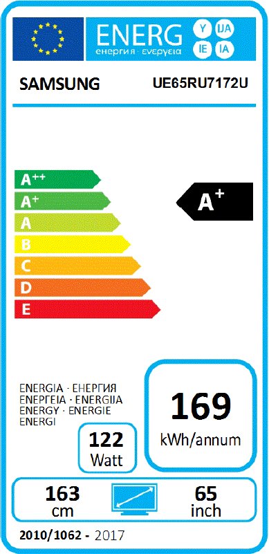 Televizor Samsung UE65RU7172, 65'' (163cm), 4K UHD, gri e errët       