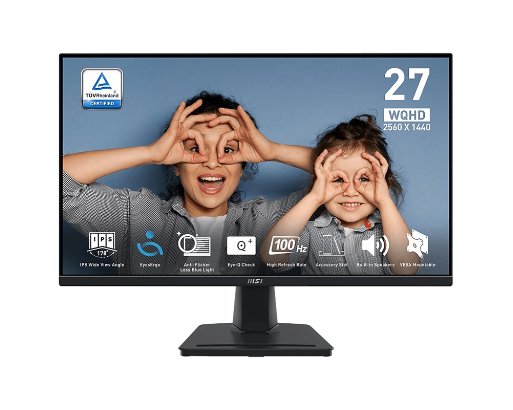 Монитор MSI PRO MP275Q, 27" WQHD, 100Hz, црн