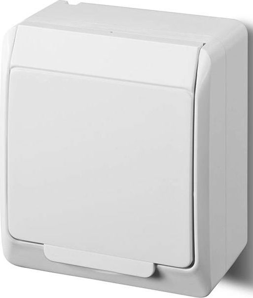 Ndërprerës Elektro-Plast HERMES 2P+E SCHUKO (0324-02), IP44, e bardhë