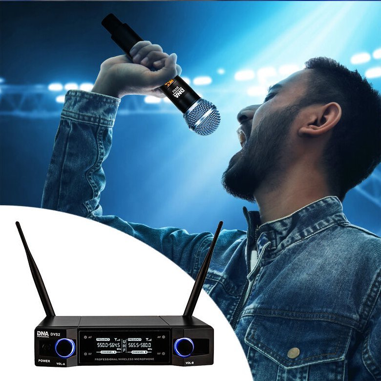 Set mikrofona wireless DNA DVS2, sistem UHF, ekran LCD, i zi