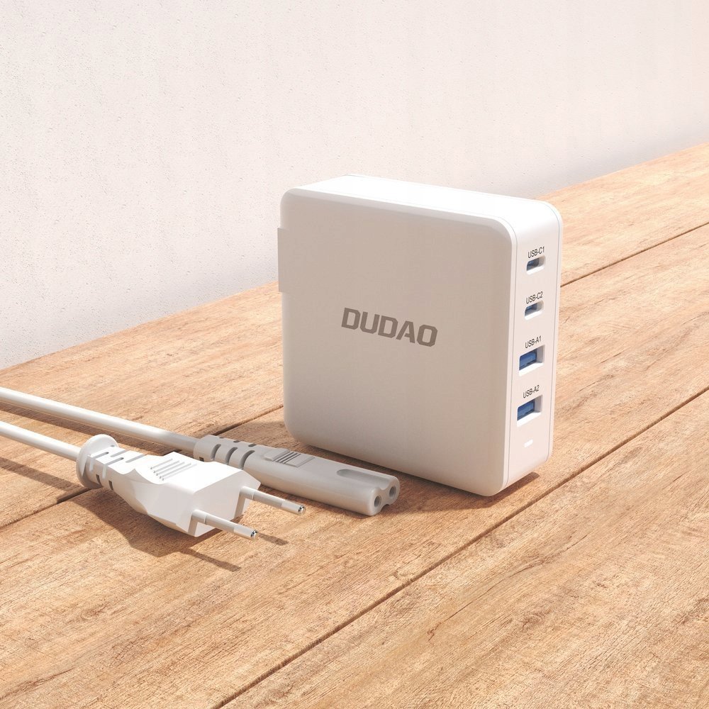 Karikues Dudao GaN, 100W A100EU, i bardhë
