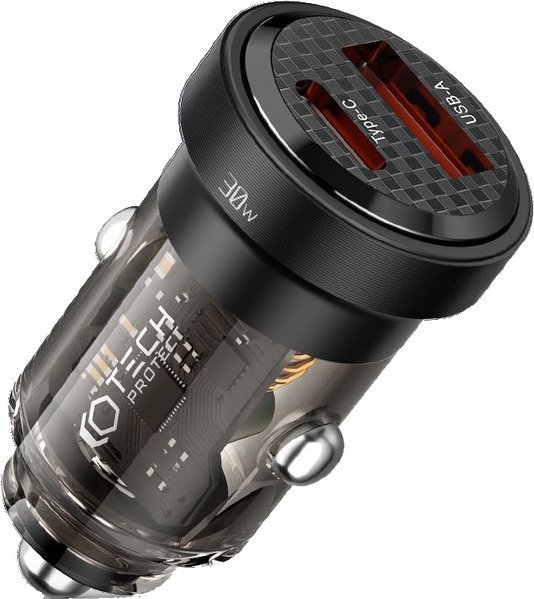 Karikues makine Tech-Protect CC30W, 2 porta USB, PD 30W QC 3.0, i zi