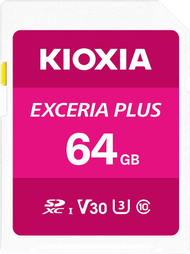 Kartë memorie Kioxia Exceria Plus SDXC, 64GB, Class 10 UHS I U3 V30