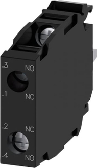 Kontaktor ndihmës Siemens 3SU1400-1AA10-1FA0, 1NO 1NC, montim frontal, 22-30mm