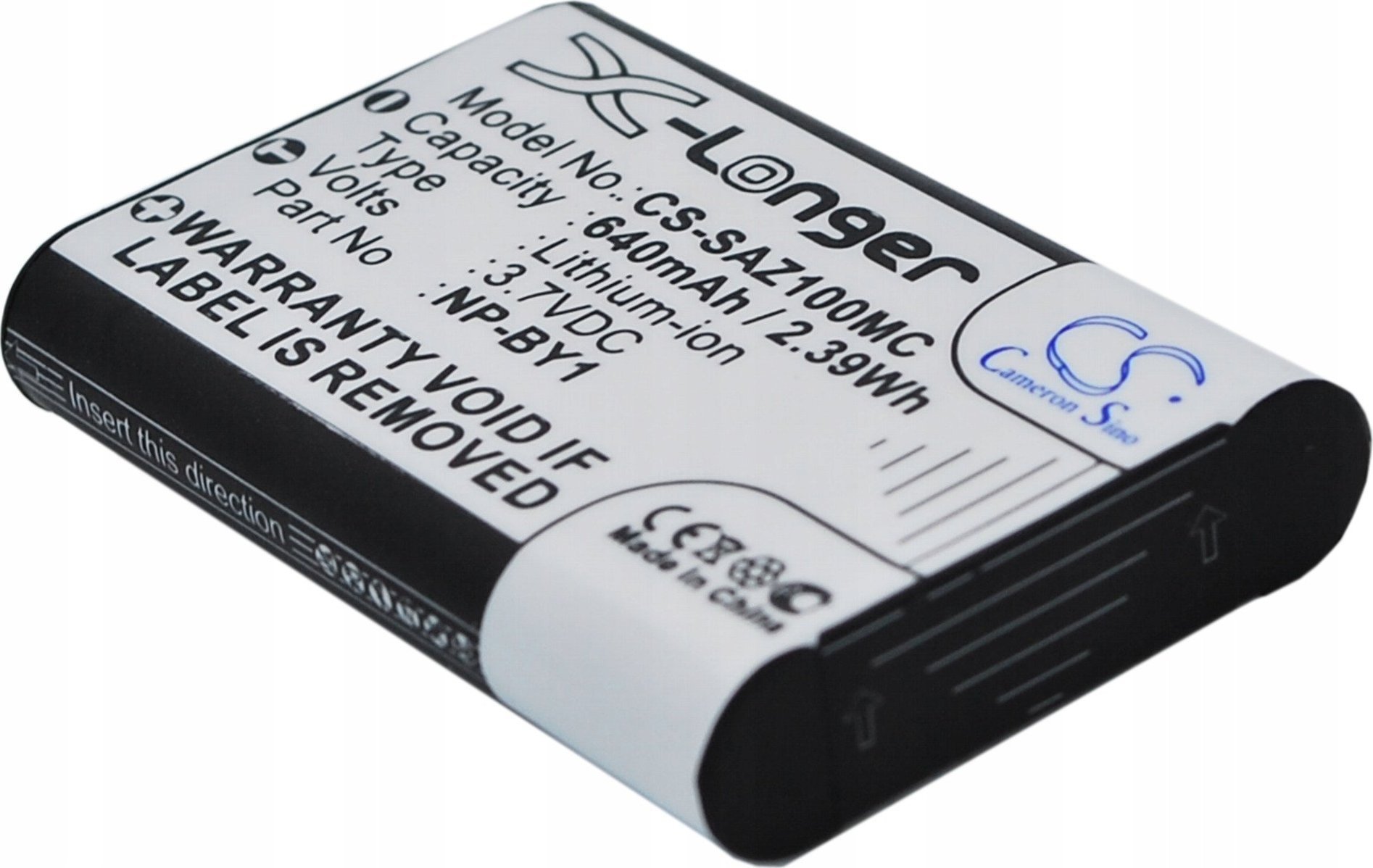 Bateri për kamerë Cameron Sino CS-SAZ100MC, zëvendësuese për Sony NP-BY1, 640mAh, Li-ion