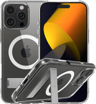Mbrojtëse telefoni Spigen Caseology Capella MagSafe Kickstand, për iPhone 16 Pro Max, transparente, e bardhë argjend