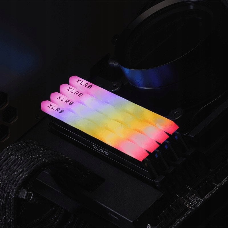 Memorie PNY XLR8 Gaming REV RGB, DDR4, 16 GB, 3200 MHz, CL16, MD16GD4320016VRGB-SI
