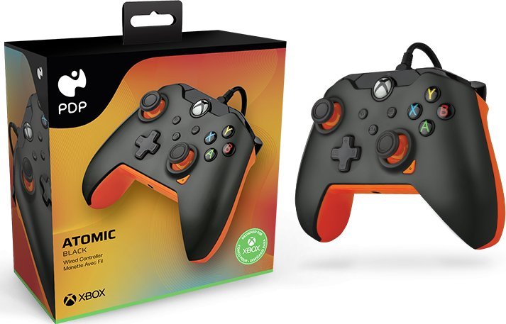 Kontroller PDP XS Atomic Black, me kabllo