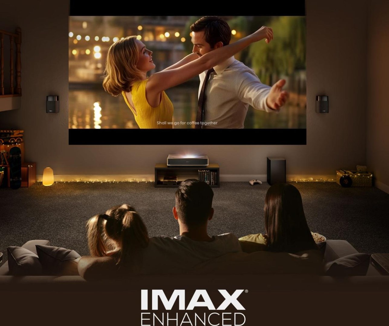 Projektor Hisense PT1, 4K Ultra HD, Trichroma laser, i bardhë