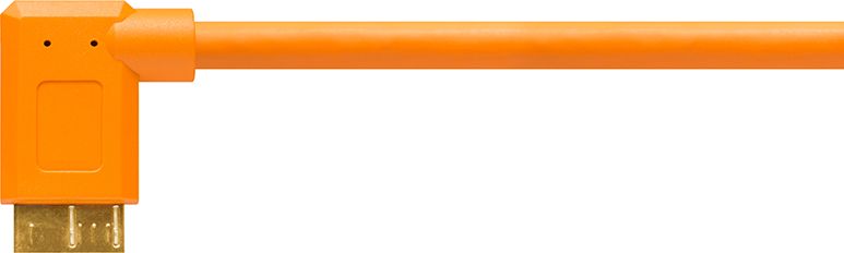 Kabllo Tether Tools TPro USB 3.0 Micro B Right Angle, 4.6m, portokalli