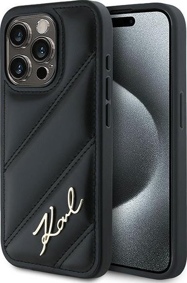 Mbrojtëse telefoni Karl Lagerfeld KLHCP14LPQDSMGK, për iPhone 14 Pro 6.1", hardcase, e zezë