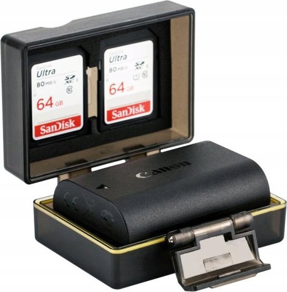 Kuti mbrojtëse JJC BC-UN2, për bateri DSLR dhe kartela memorije, e zezë