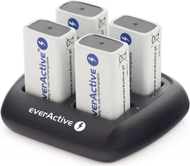 Karikues baterish EverActive NC-109, për 1-4 bateri 9V Ni-MH, gri