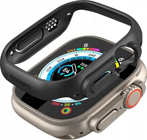 Mbrojtëse për orë Apple Watch 49mm Spigen, e zezë