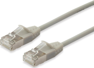 Kabllo rrjeti Equip Cat.6A F/FTP Slim, 1m, bezhë