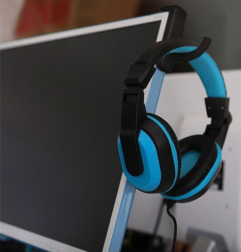 Mbajtëse për kufje Techly, plastike, e zezë