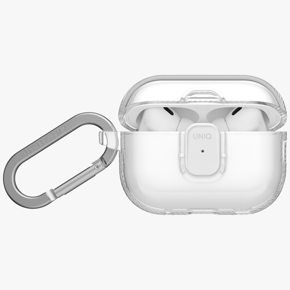 Kuti mbrojtëse UNIQ Glase Pro për AirPods Pro 3, TPU transparent, efekt glossy, e tejdukshme