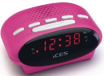 Radio me orë Lenco ICR210, radio FM, alarm, rozë