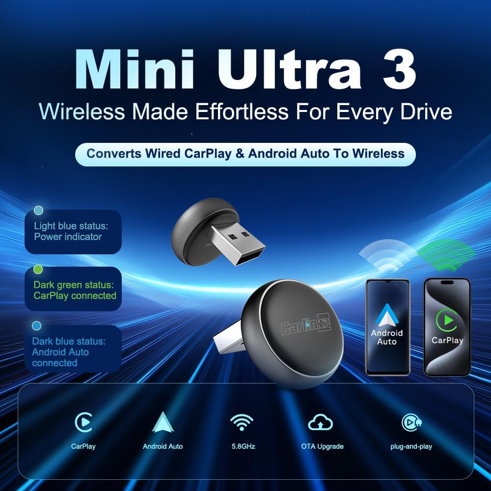 USB multimedia CarlinKit Mini 3 Dual Channel Carplay/ Android