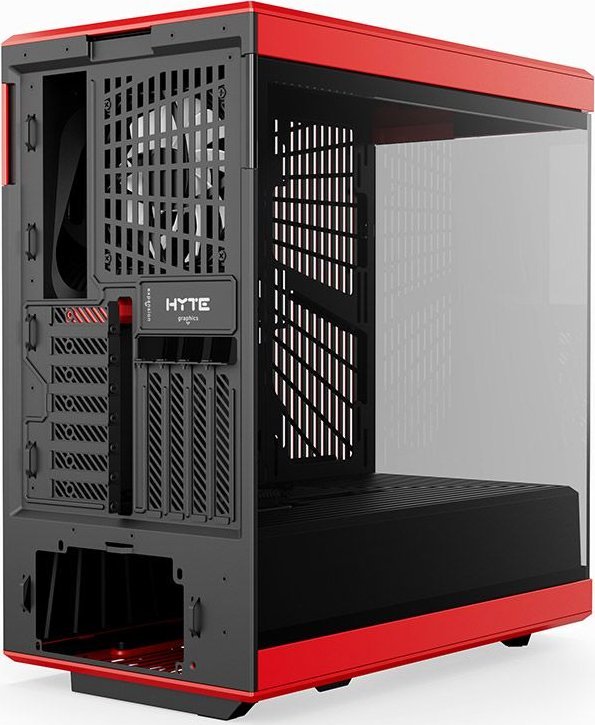 Kasë Hyte Y40, e zezë dhe e kuqe, Midi Tower