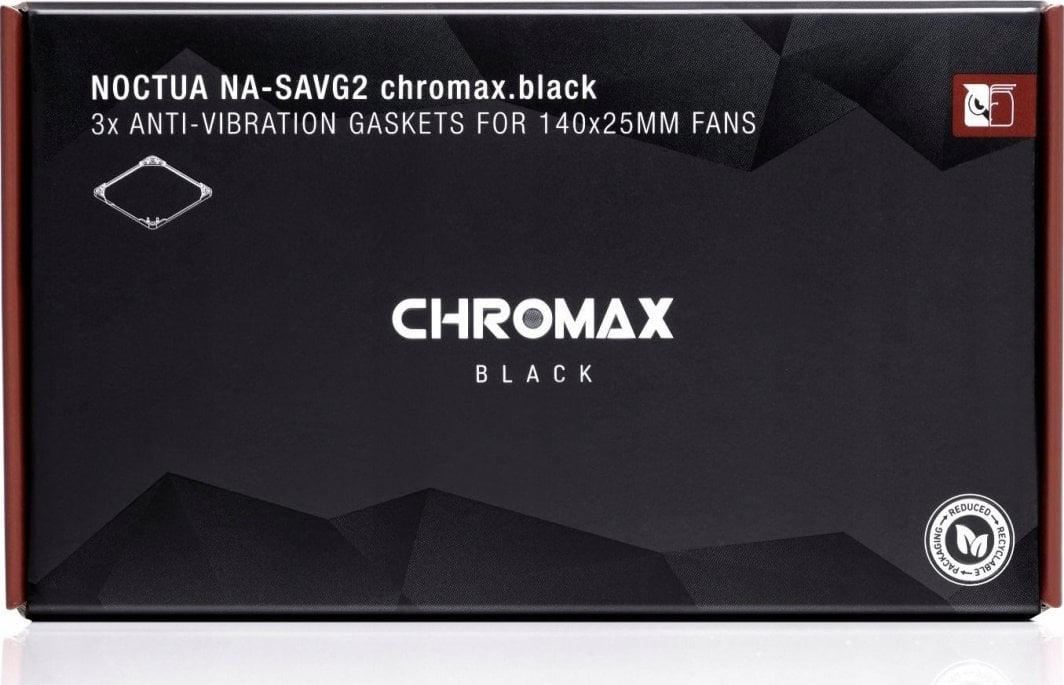 Set gasketash anti vibrim Noctua NA-SAVG2 chromax.black, për ventilator 140mm, 3 copë, të zezë