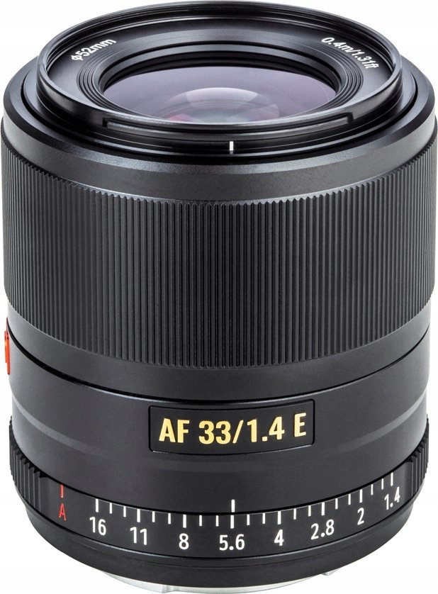 Objektiv Viltrox AF 33mm F1.4 E, APS C, për Sony E, i zi