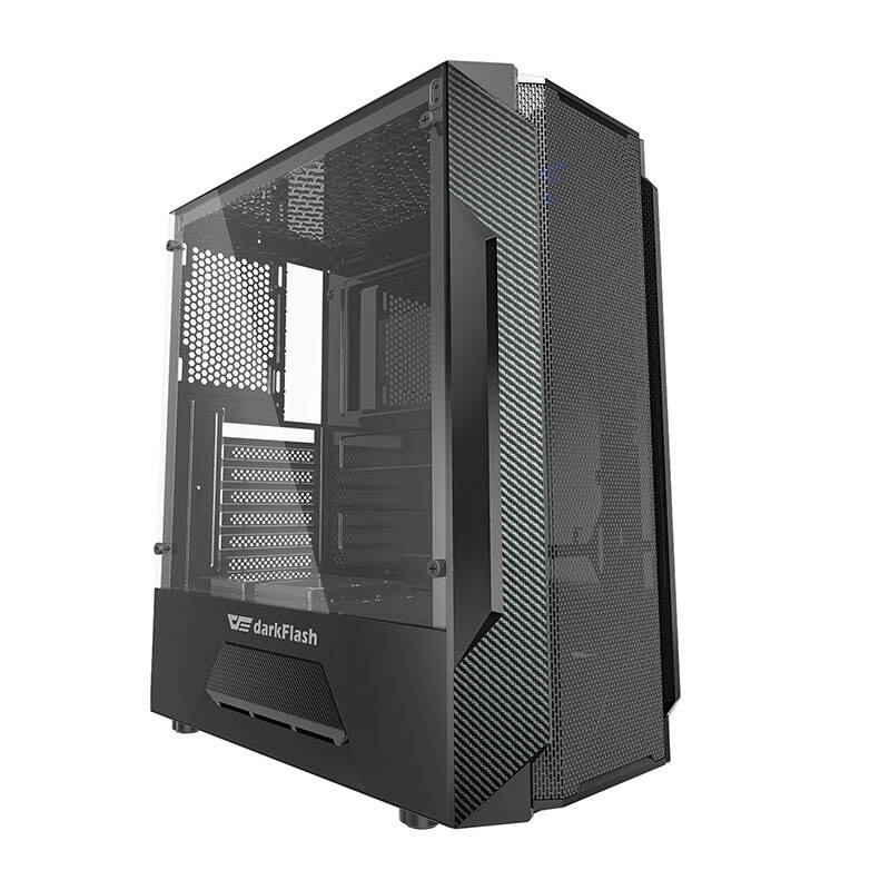 Kutia kompjuterike Darkflash DLM23, Middle Tower ATX mATX ITX, panel xhami i temperuar, e zezë