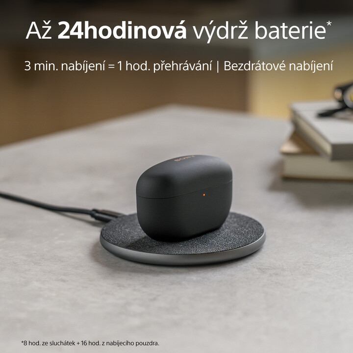 Dëgjuese Sony Noise Cancelling WF-1000XM5, të zeza