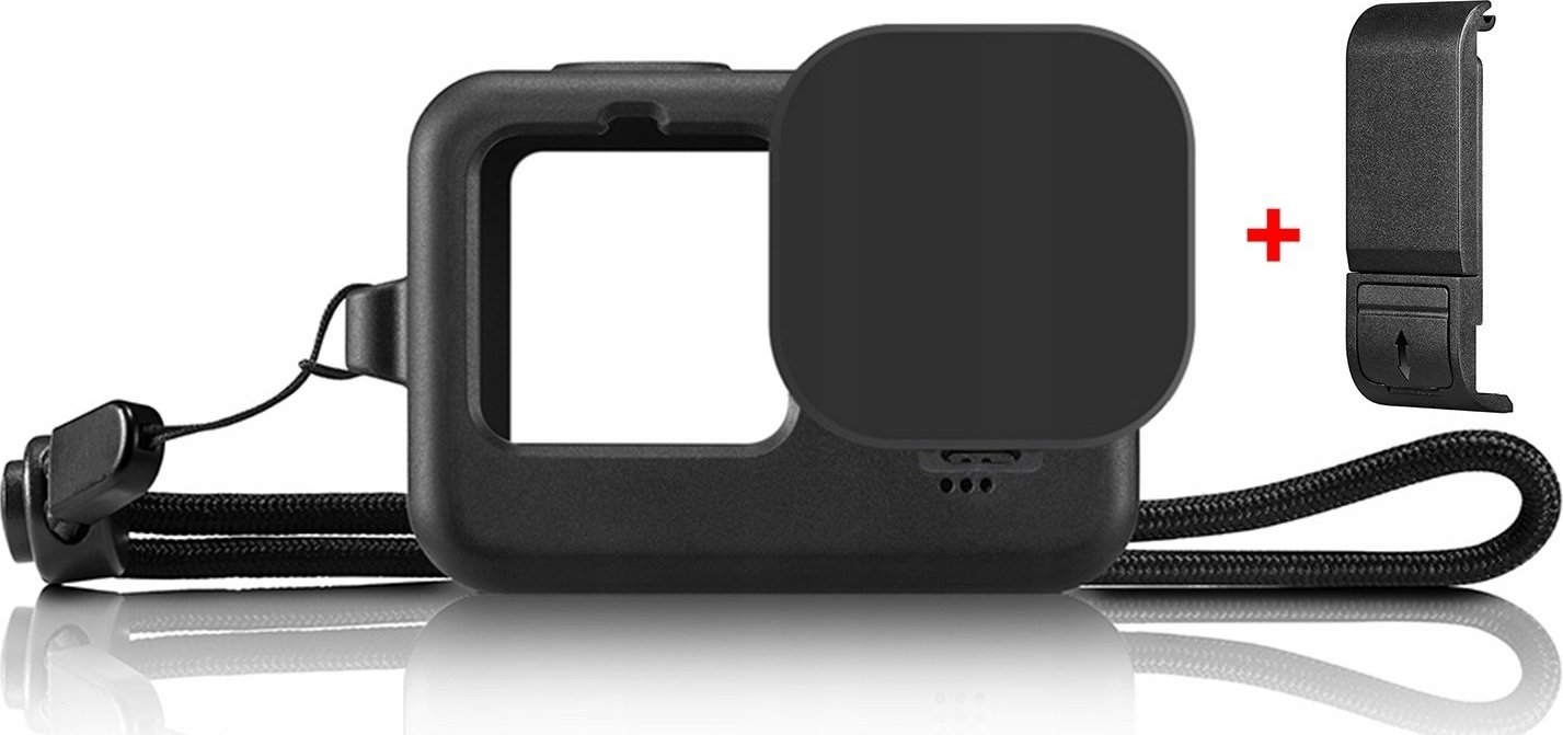 Set aksesorë Puluz PU540B për GoPro HERO 11 10 9 Black, housing silikonik, rrip dore, i zi