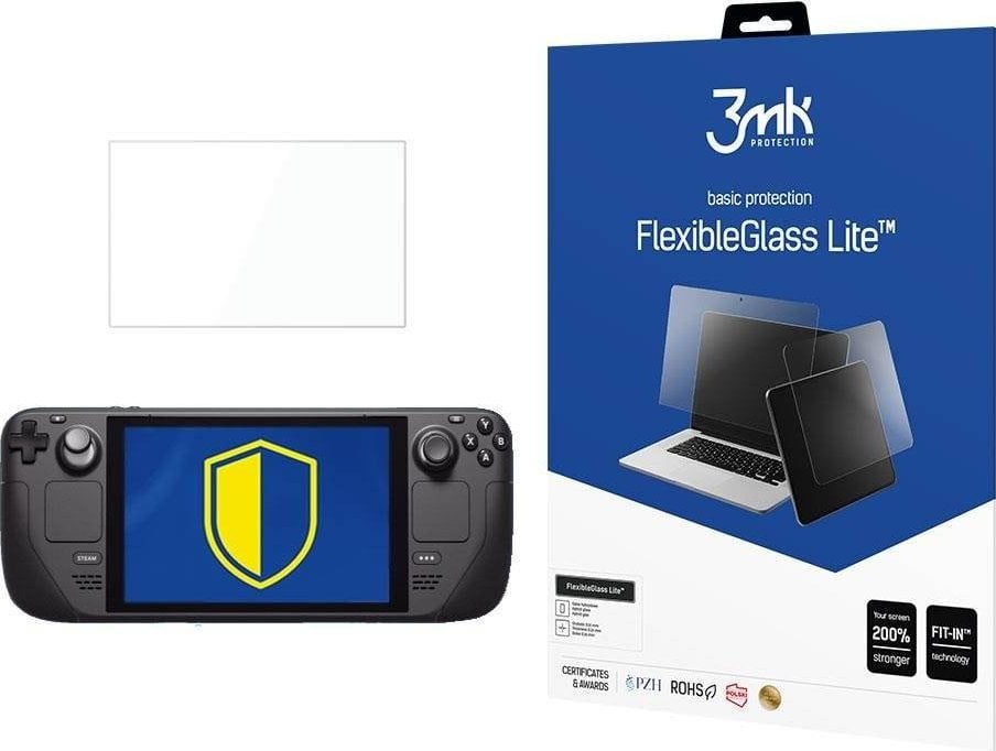 Mbrojtës ekrani 3MK FlexibleGlass Lite për Valve Steam Deck, 0.16mm, xham hibrid transparent