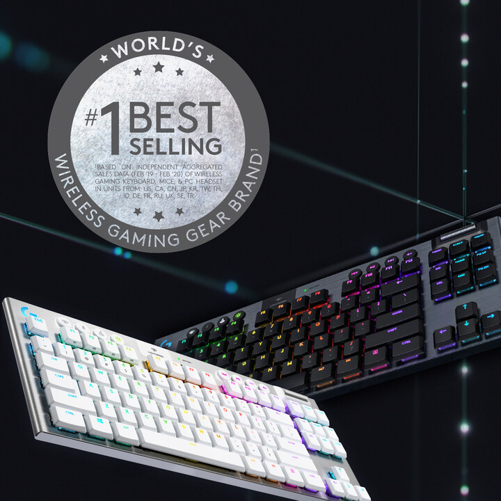 Tastierë Logitech G915 TKL Lightspeed, GL Clicky, US, e zezë