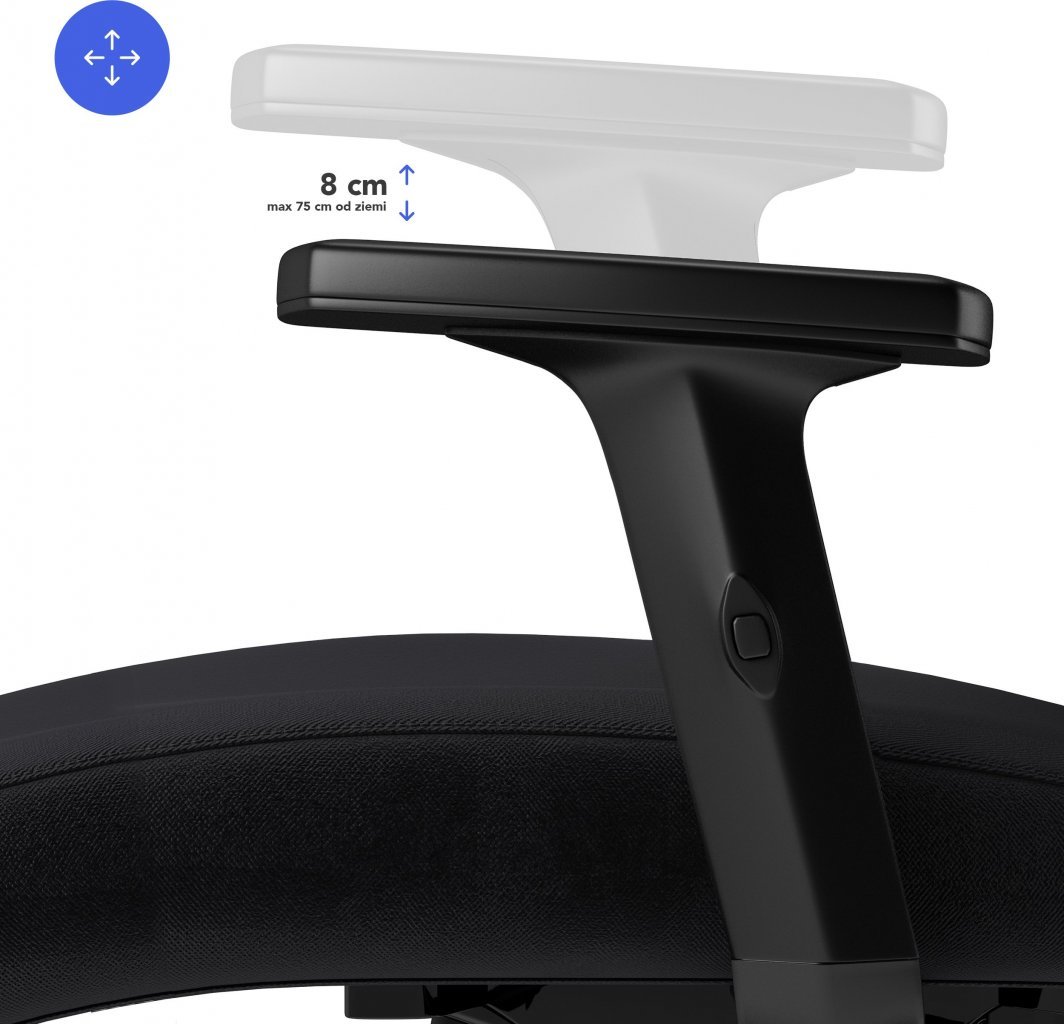 [OUTLET] Karrige për zyrë SENSE7 Tone, e zezë