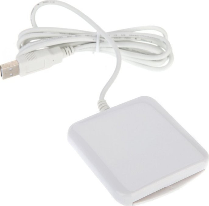Lexues kartelash DNI electronic ID Card Reader, USB, PC/SC CCID ISO7816, i bardhë