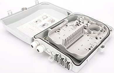 Kuti shpërndarëse fibrash optike Digitus FTTH Outdoor, 24 porta LC duplex SC simplex, gri