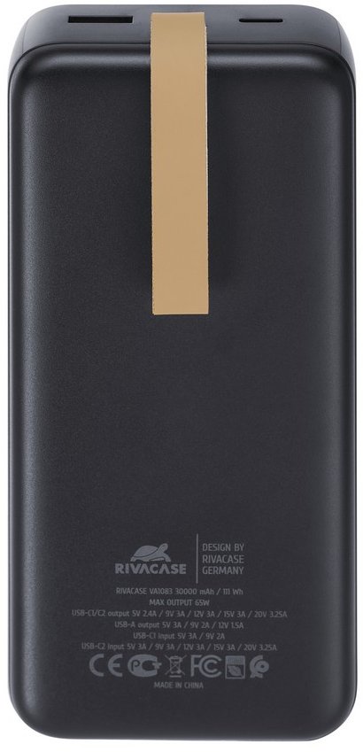 Power bank Rivacase VA1083, 30000mAh, 65W, i zi