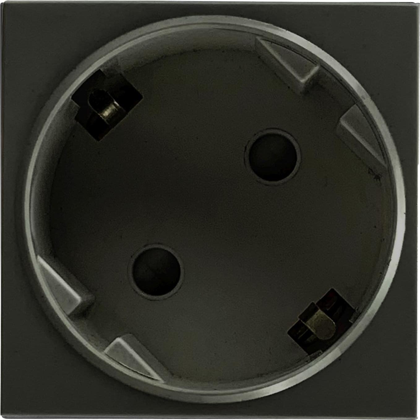 Prizë modulare Orno NOEN GS, 45x45mm, 16A 250V, e zezë