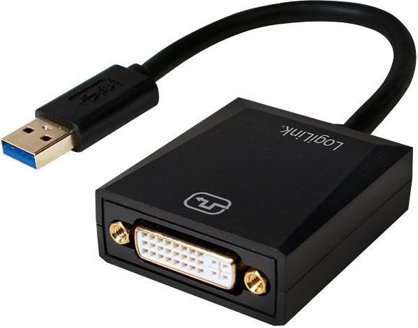 Adapter USB në DVI LogiLink UA0232, USB 3.0, i zi