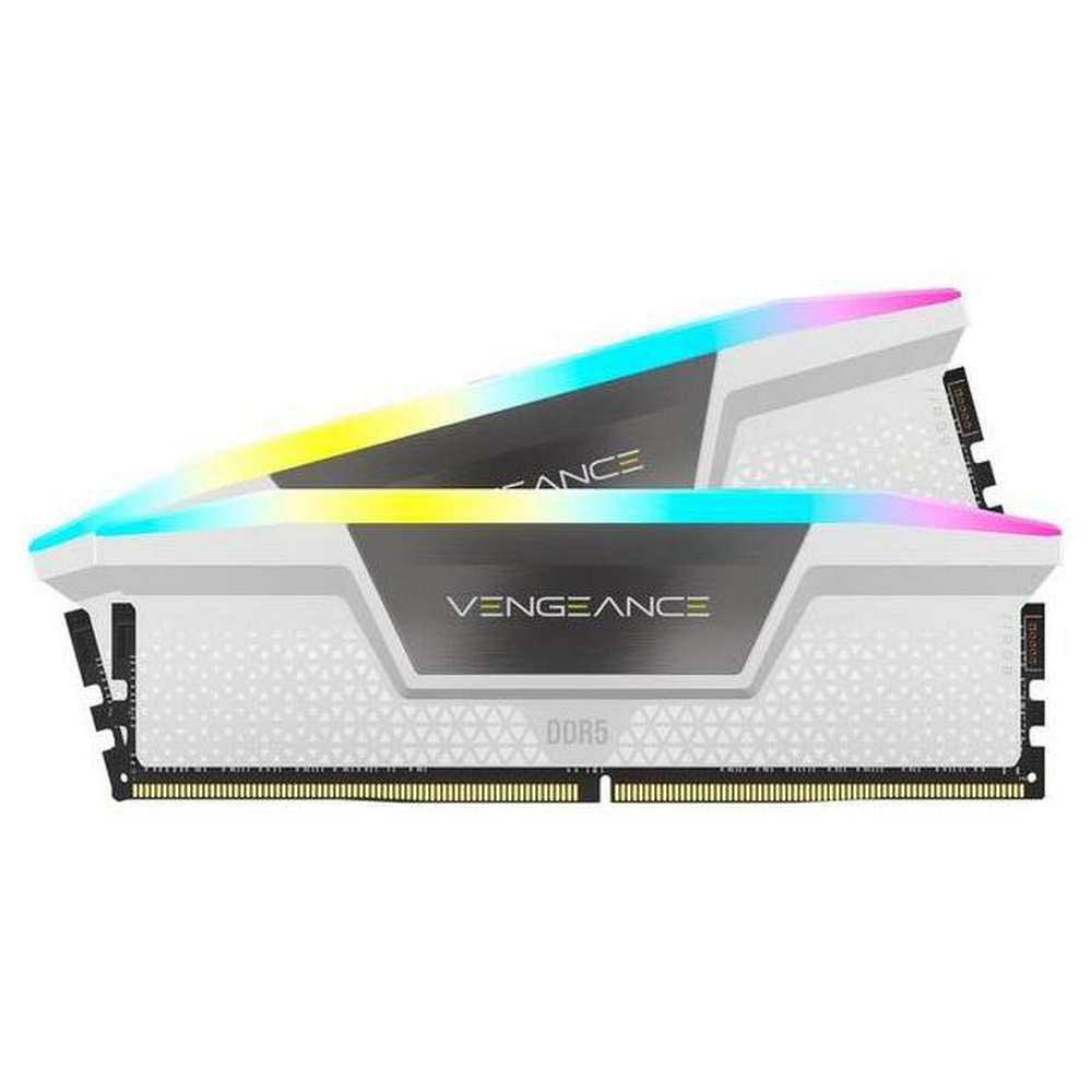 RAM CORSAIR VENGEANCE RGB, 32GB DDR5, 6000MHz, e bardhë