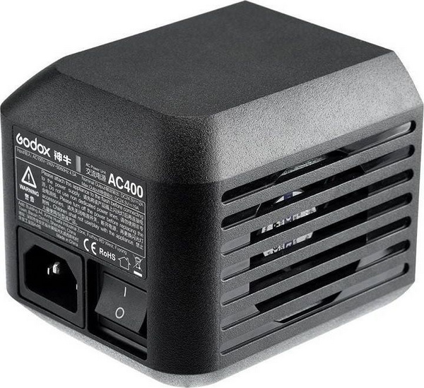 Adapter AC Godox AC400 për AD400 Pro, 100 240V, i zi