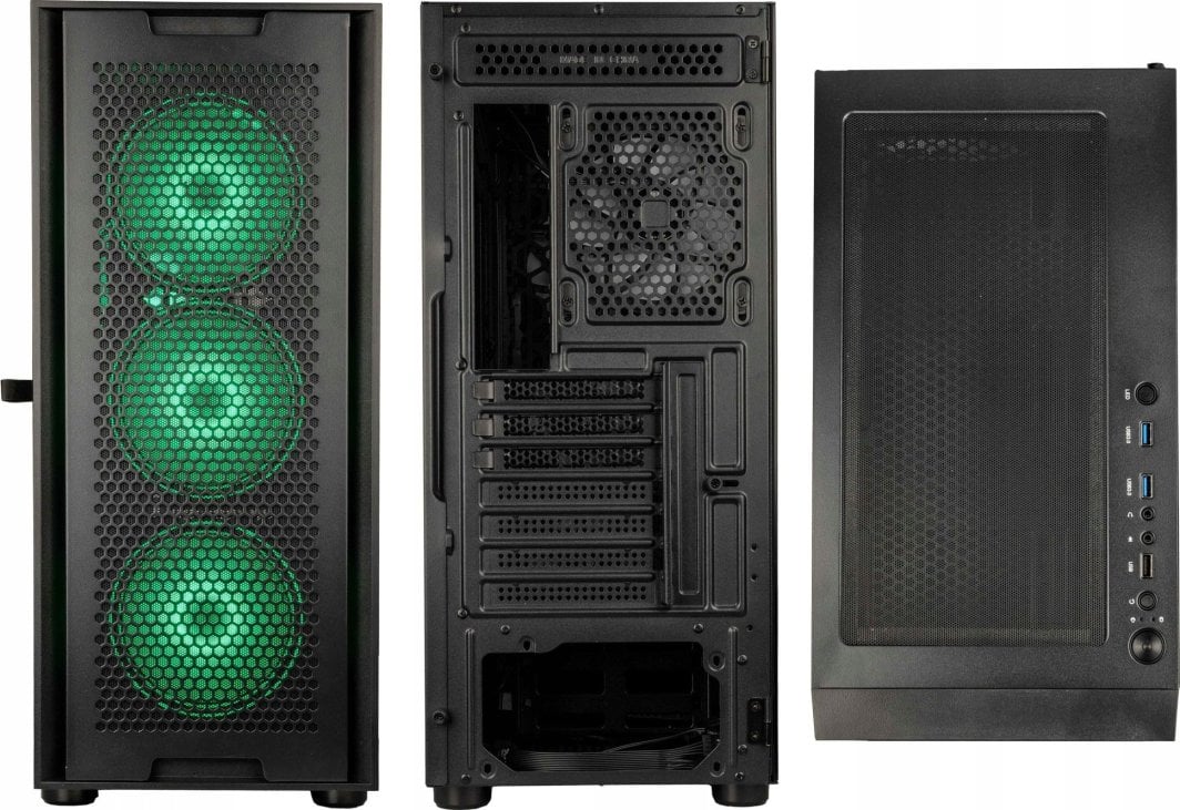 Kasë Kolink Kolink Observatory Duo ARGB Midi-Tower, e zezë, Midi Tower