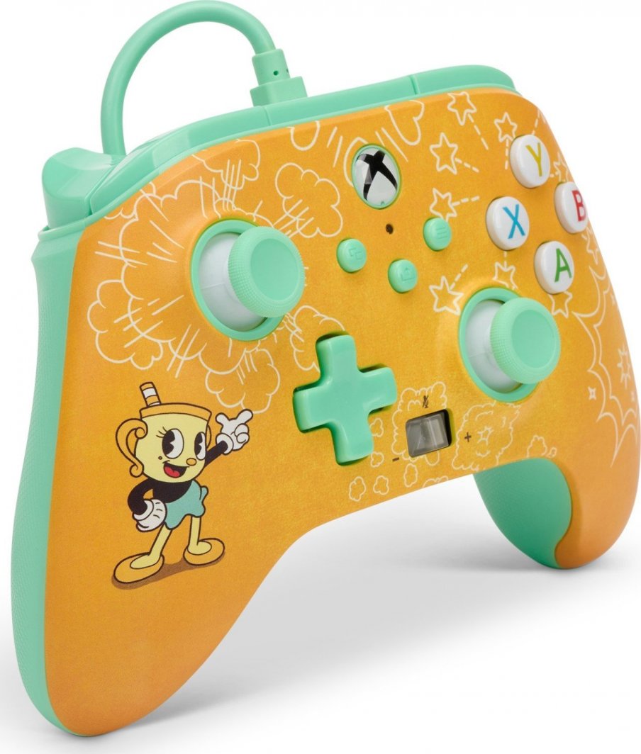 Kontroller PowerA Xbox Enhanced Cuphead, me kabllo, i verdhë