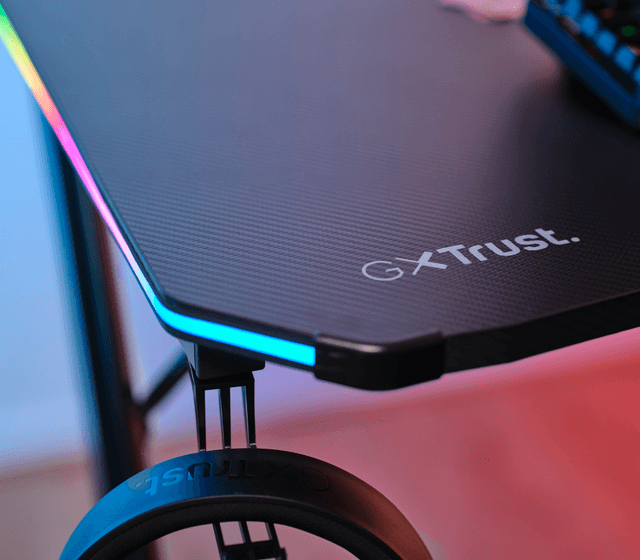 Tavolinë Trust Desk GXT 709, Luminus RGB, e zezë